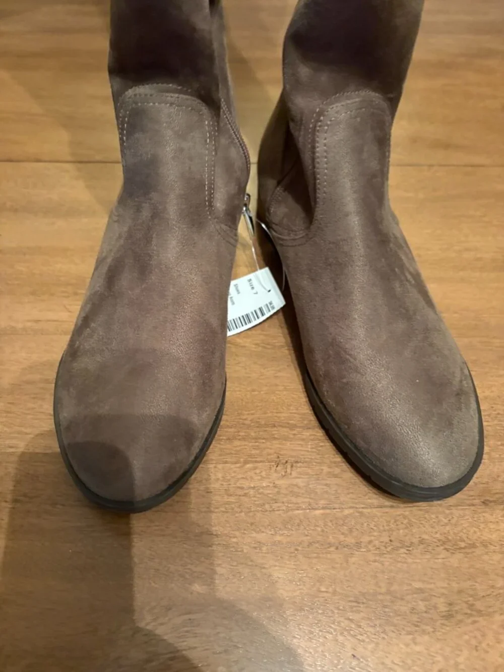 NWT Women's Marc Fisher Brown/Taupe Faux Suede Over the Knee Boots. Size 7